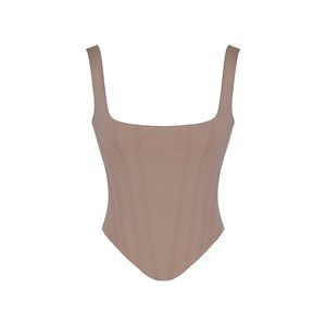 HOUSE OF CB Rafa Longline Corset, Stone, L+